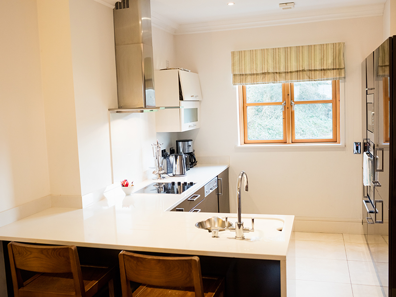 View of empty kitchen